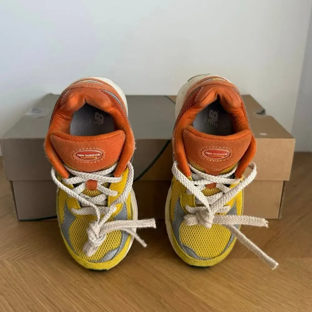 New Balance 2002 R Yellow/Orange Kids Sneakers - SZ 12 C